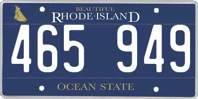 RI license plate 465949