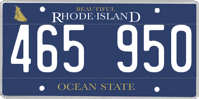 RI license plate 465950