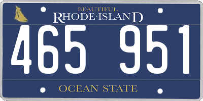 RI license plate 465951
