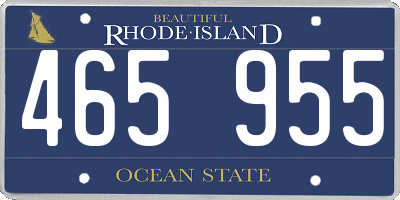 RI license plate 465955