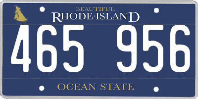 RI license plate 465956