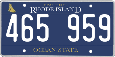 RI license plate 465959