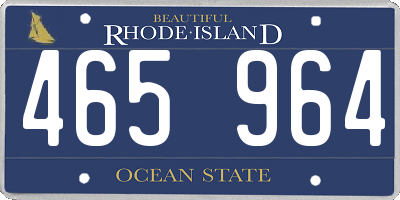 RI license plate 465964