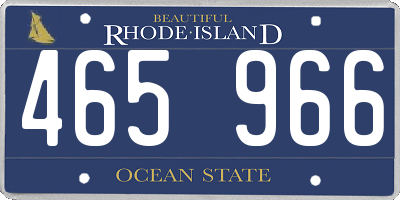 RI license plate 465966