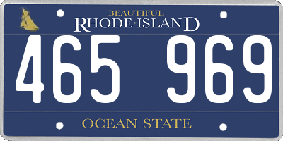 RI license plate 465969