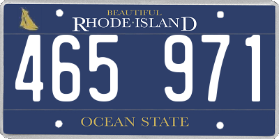 RI license plate 465971
