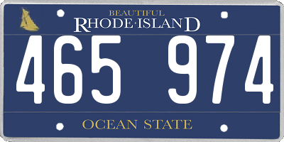 RI license plate 465974