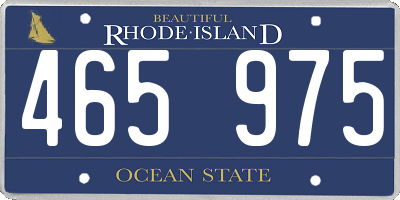 RI license plate 465975