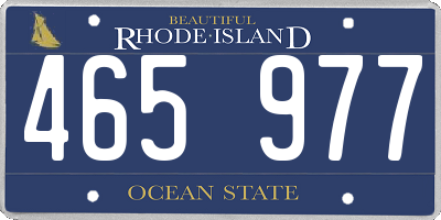 RI license plate 465977