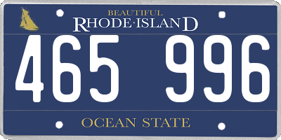 RI license plate 465996