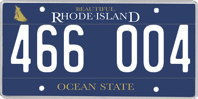 RI license plate 466004