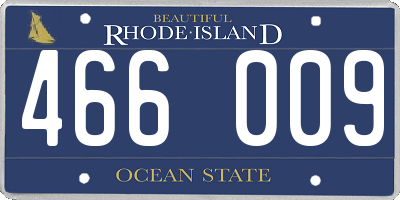 RI license plate 466009