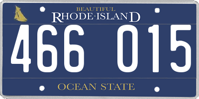 RI license plate 466015