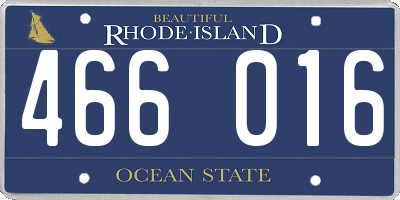 RI license plate 466016