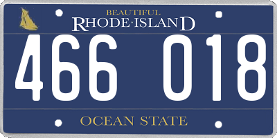RI license plate 466018