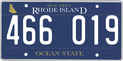 RI license plate 466019