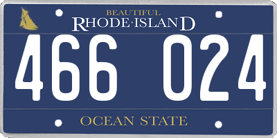 RI license plate 466024