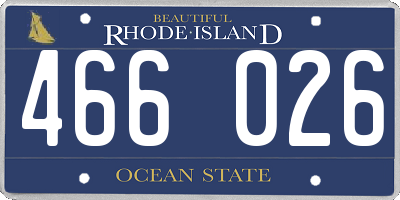 RI license plate 466026