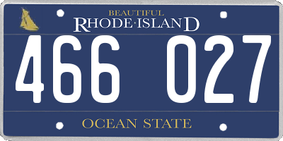 RI license plate 466027
