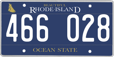 RI license plate 466028