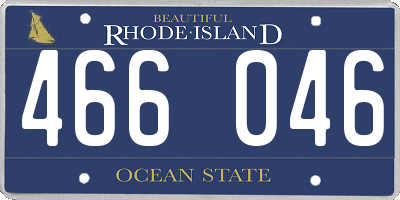 RI license plate 466046