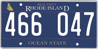 RI license plate 466047