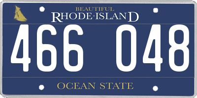 RI license plate 466048