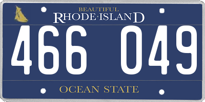 RI license plate 466049