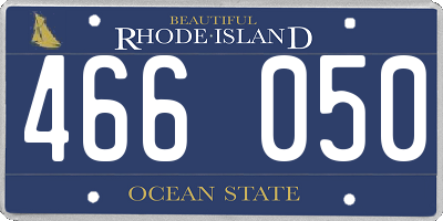RI license plate 466050
