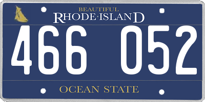 RI license plate 466052