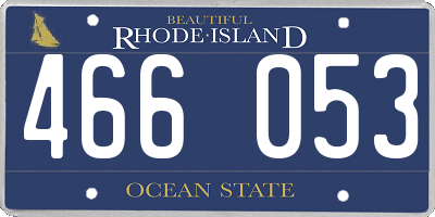 RI license plate 466053