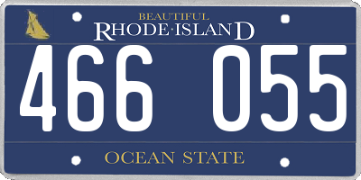 RI license plate 466055