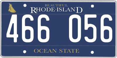 RI license plate 466056