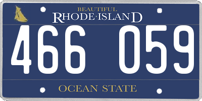 RI license plate 466059