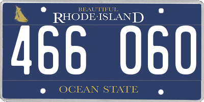 RI license plate 466060