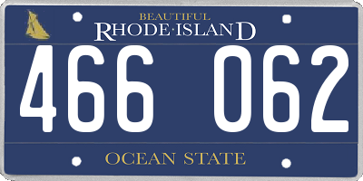 RI license plate 466062