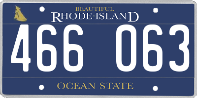 RI license plate 466063