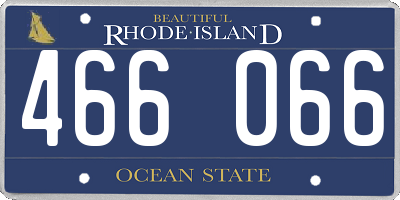 RI license plate 466066