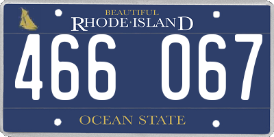 RI license plate 466067