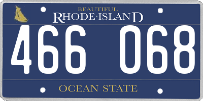 RI license plate 466068
