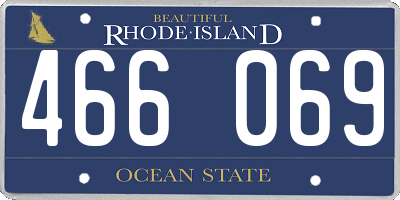 RI license plate 466069
