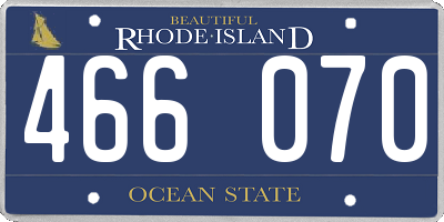 RI license plate 466070