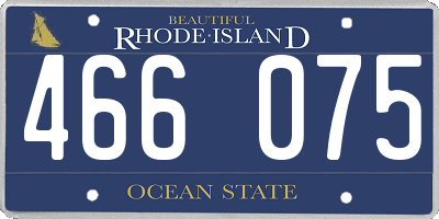 RI license plate 466075