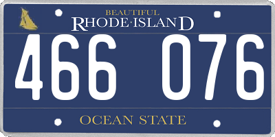 RI license plate 466076