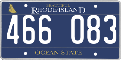 RI license plate 466083