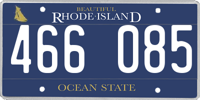 RI license plate 466085