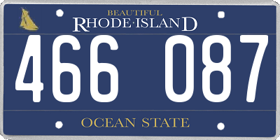 RI license plate 466087