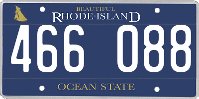 RI license plate 466088