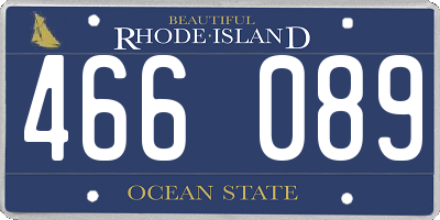 RI license plate 466089