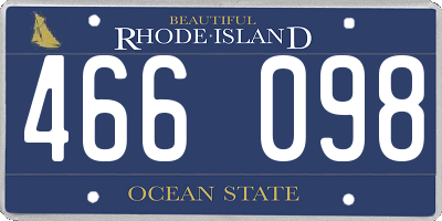 RI license plate 466098